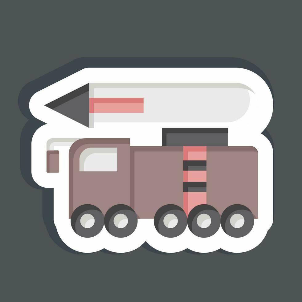 Sticker Missile. related to Military symbol. simple design editable. simple illustration vector