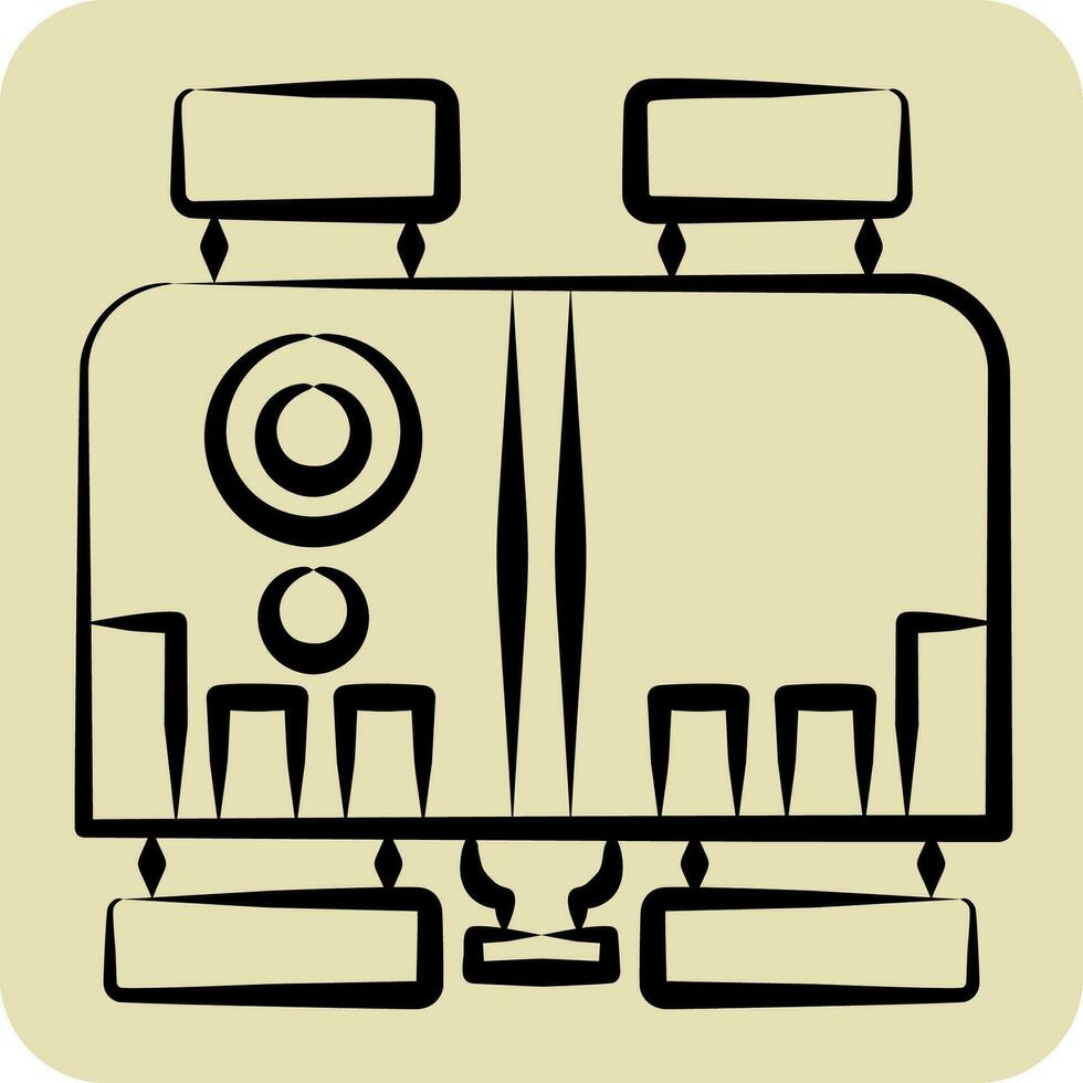 Icon Binocular. related to Military symbol. hand drawn style. simple design editable. simple illustration vector