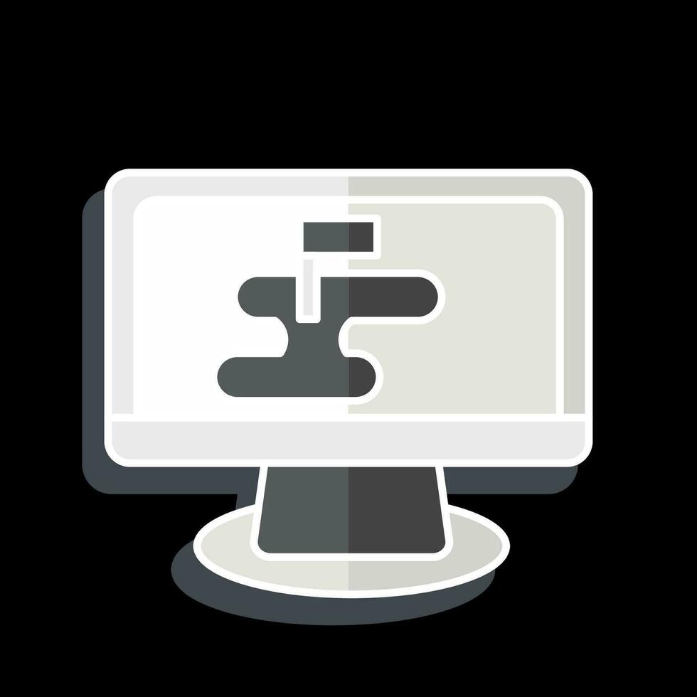 Icon Strategy Map. related to Military symbol. glossy style. simple design editable. simple illustration vector