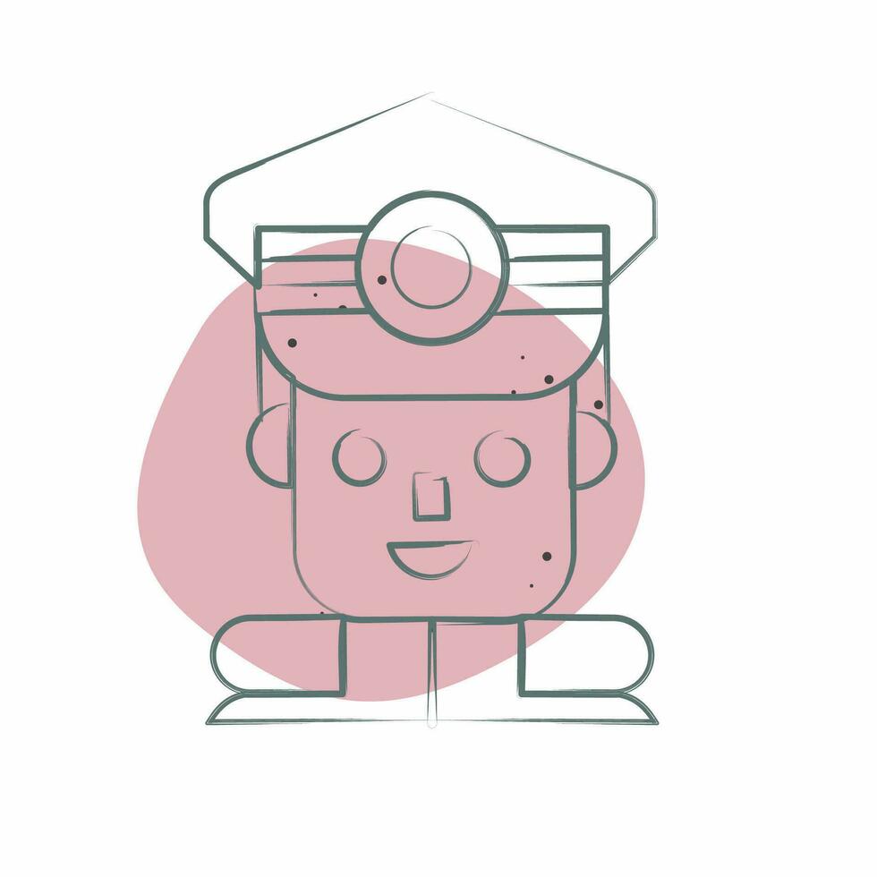 Icon Commandant. related to Military symbol. Color Spot Style. simple design editable. simple illustration vector