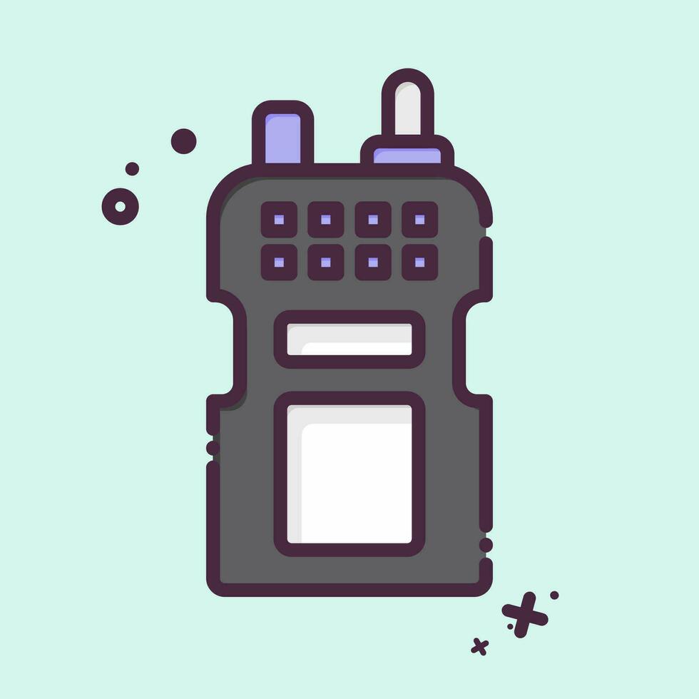 Icon Walkie Talkie. related to Military symbol. MBE style. simple design editable. simple illustration vector