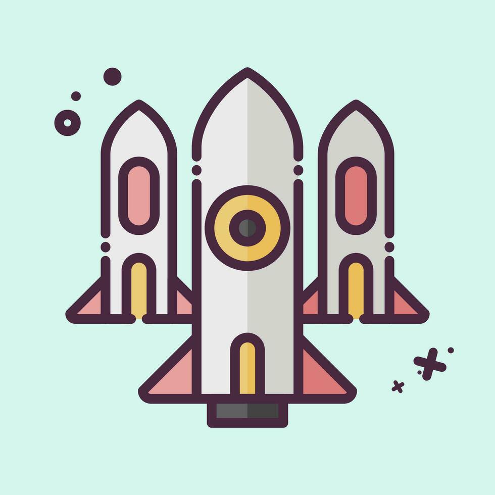 Icon Nuclear. related to Military symbol. MBE style. simple design editable. simple illustration vector