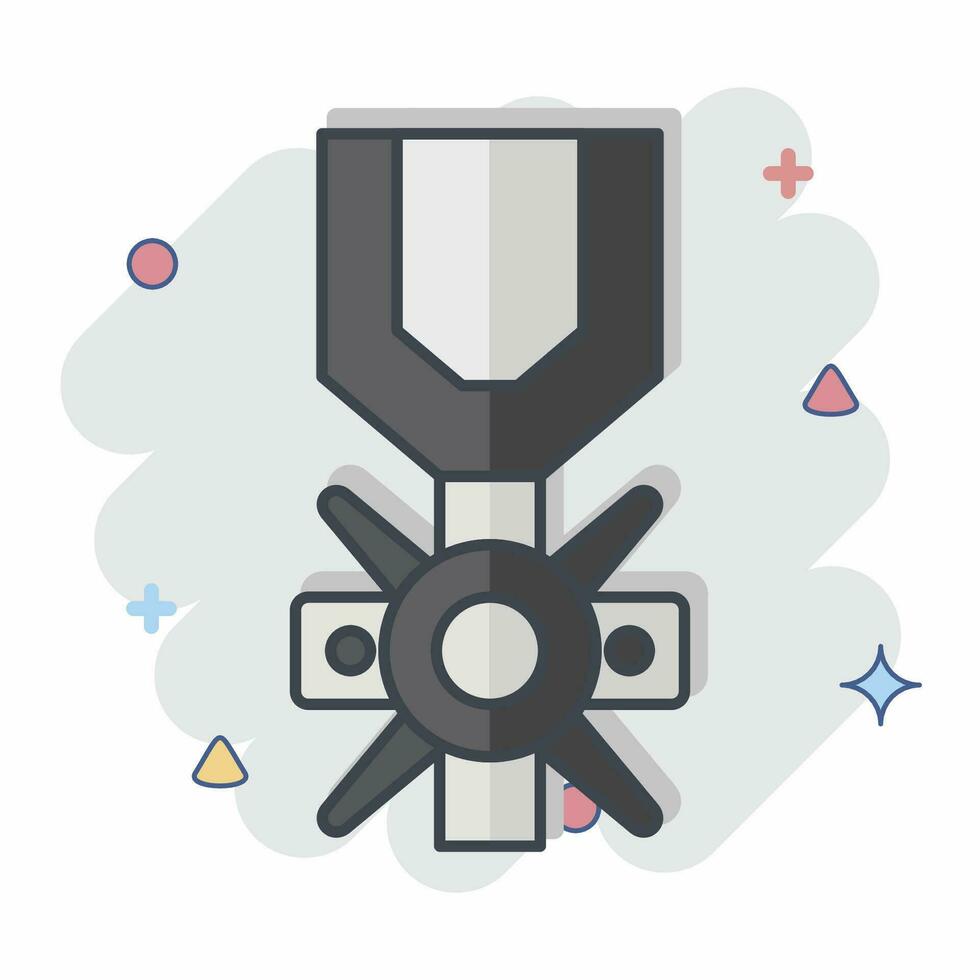 Icon Valor Medal. related to Military symbol. comic style. simple design editable. simple illustration vector