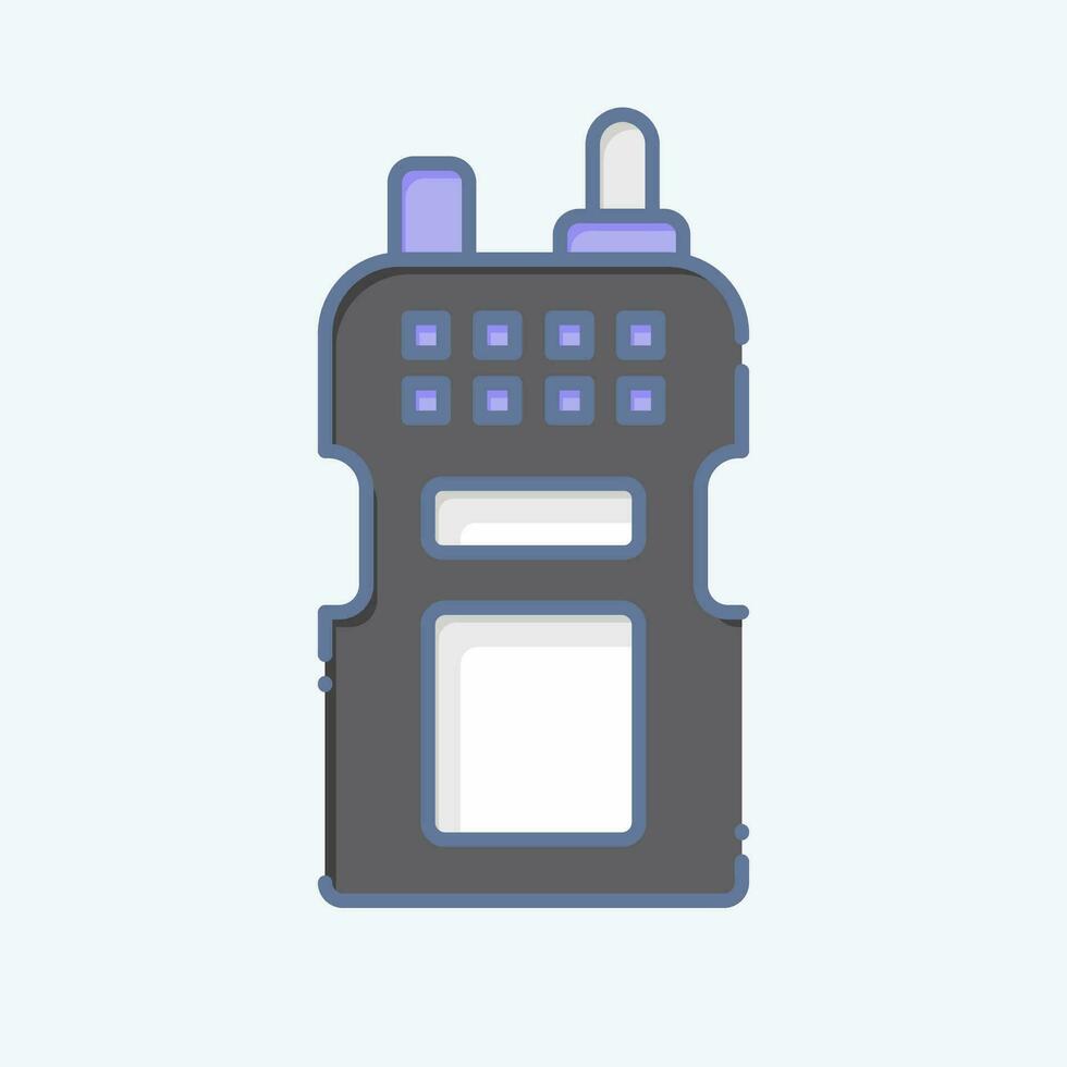 Icon Walkie Talkie. related to Military symbol. doodle style. simple design editable. simple illustration vector