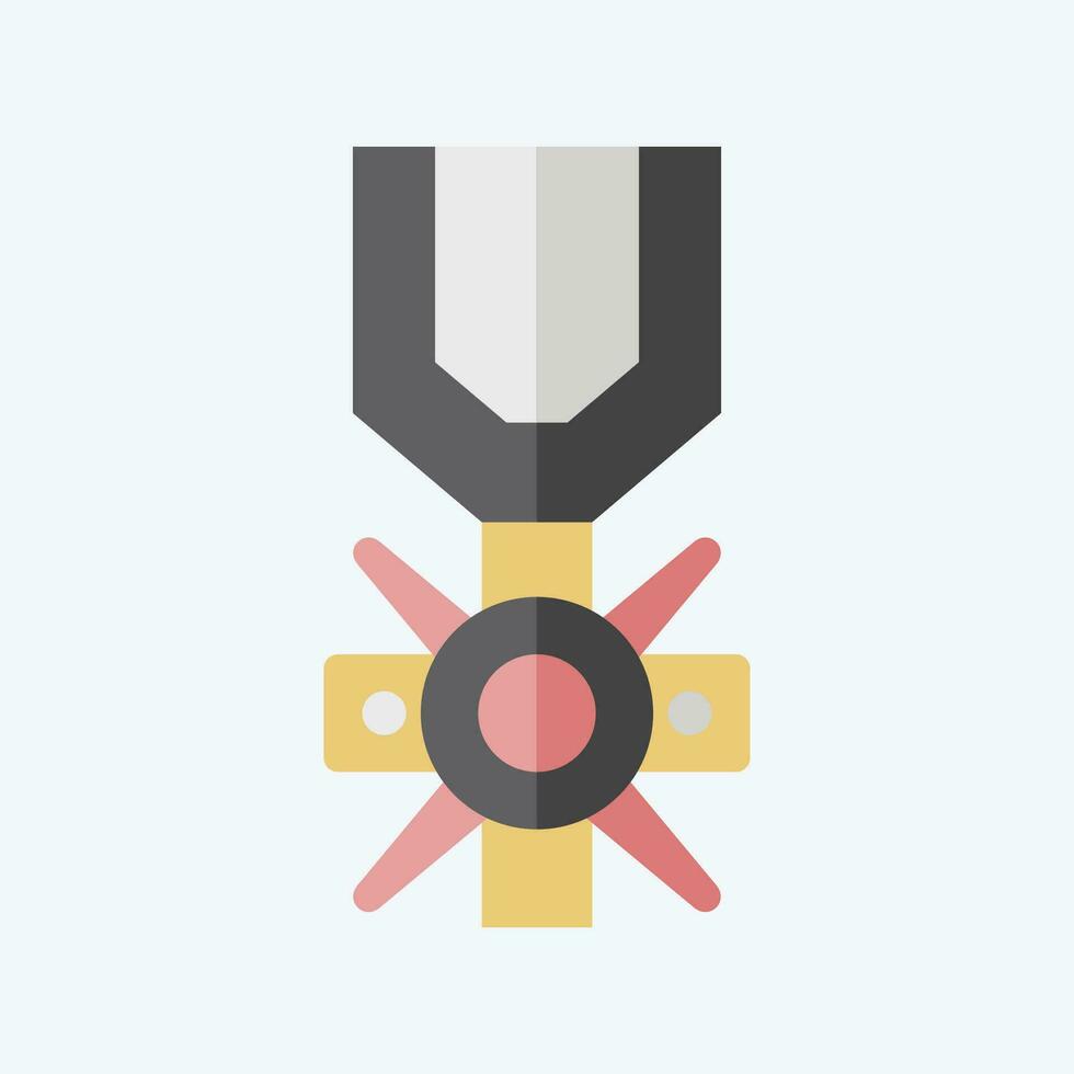 Icon Valor Medal. related to Military symbol. flat style. simple design editable. simple illustration vector
