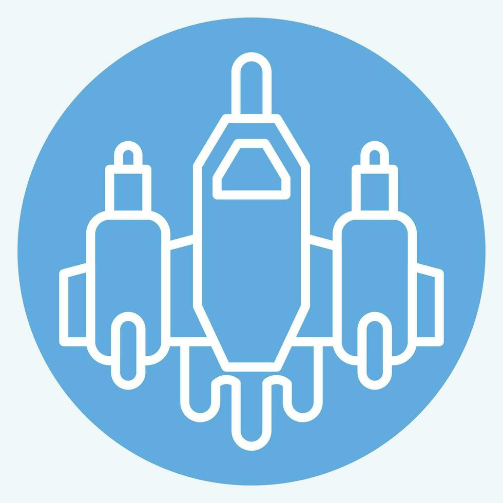 Icon Aircraft. related to Military symbol. blue eyes style. simple design editable. simple illustration vector