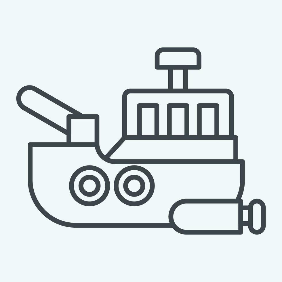 Icon Marine. related to Military symbol. line style. simple design editable. simple illustration vector