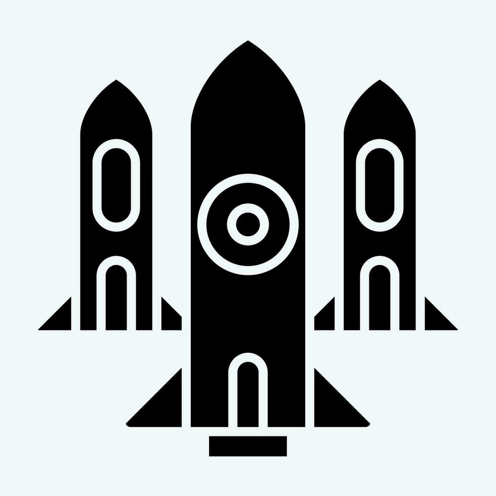 Icon Nuclear. related to Military symbol. glyph style. simple design editable. simple illustration vector