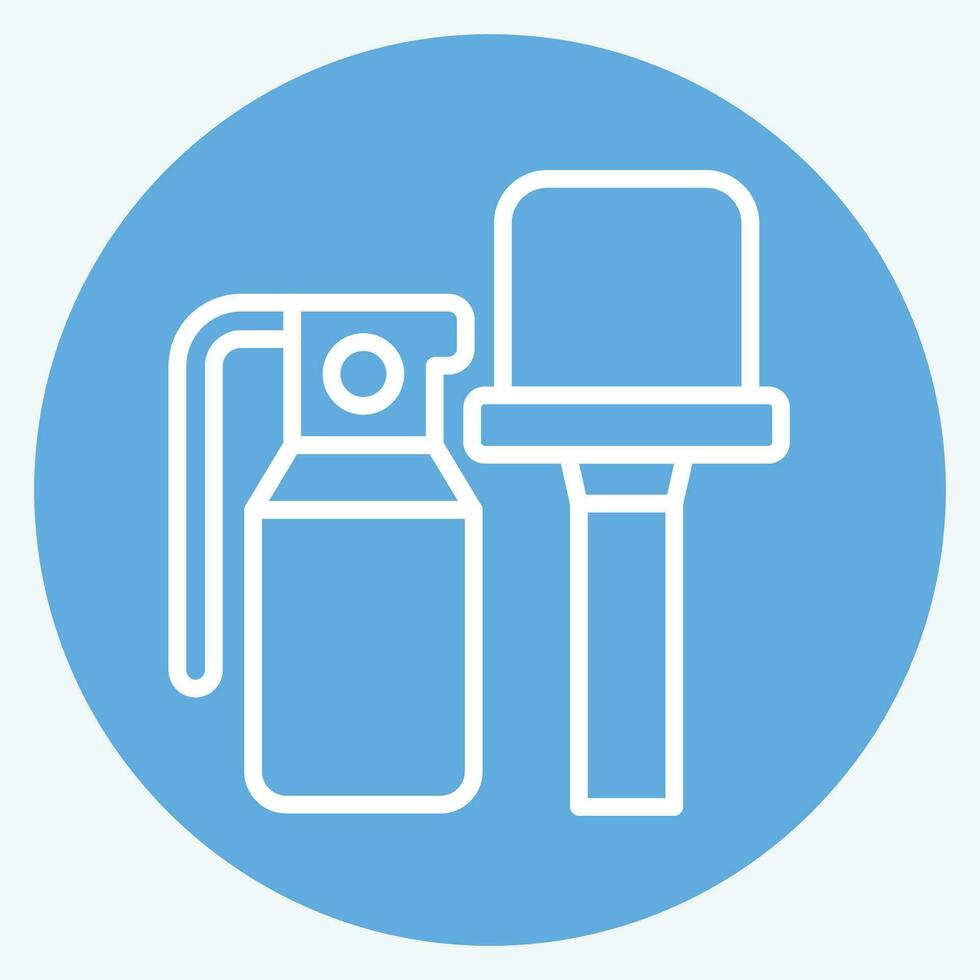Icon Grenade. related to Military symbol. blue eyes style. simple design editable. simple illustration vector