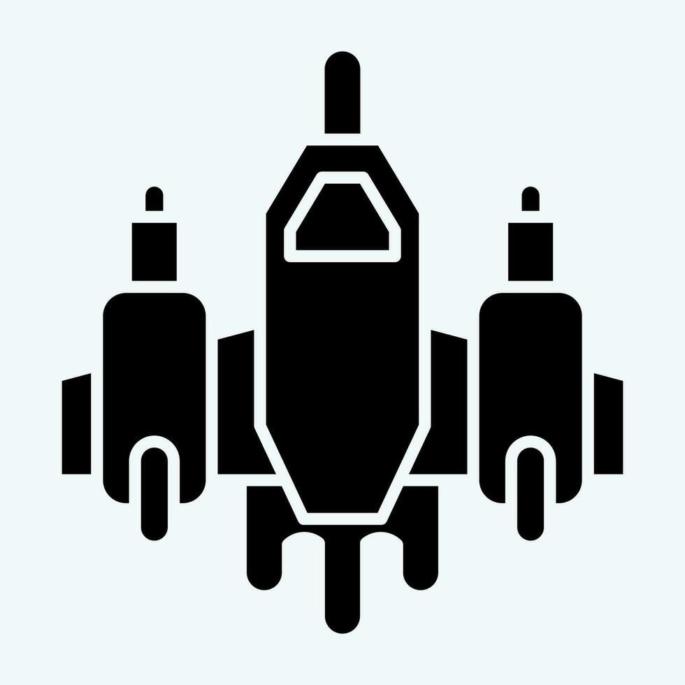 Icon Aircraft. related to Military symbol. glyph style. simple design editable. simple illustration vector