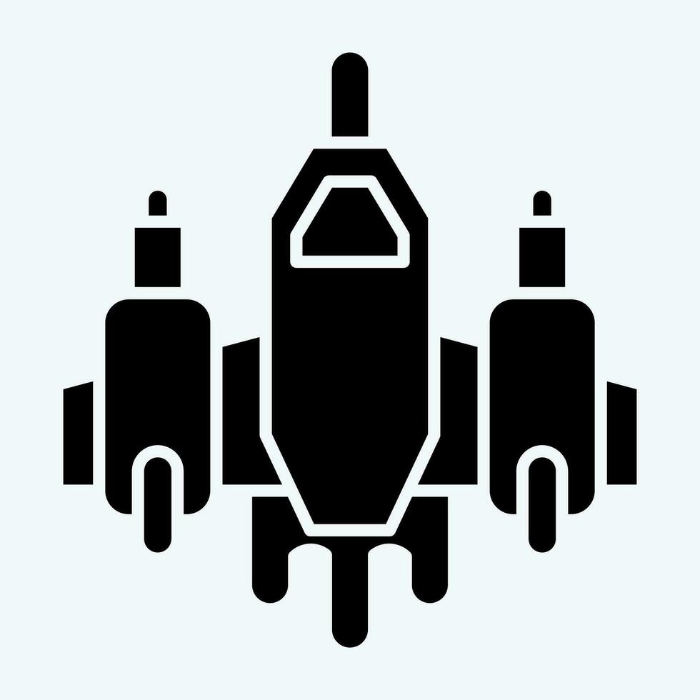 Icon Aircraft. related to Military symbol. glyph style. simple design editable. simple illustration vector