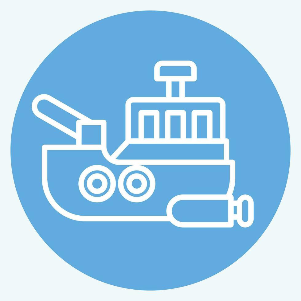 Icon Marine. related to Military symbol. blue eyes style. simple design editable. simple illustration vector