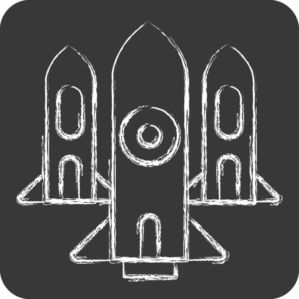 Icon Nuclear. related to Military symbol. chalk Style. simple design editable. simple illustration vector