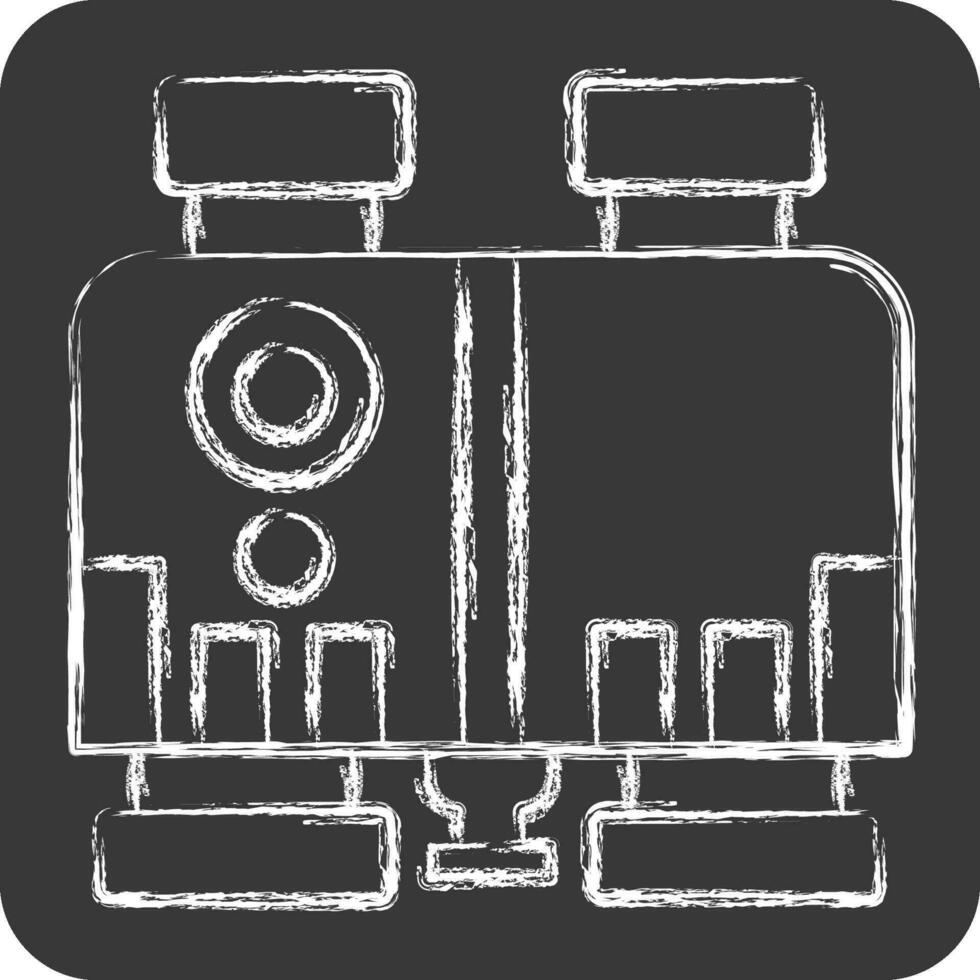 Icon Binocular. related to Military symbol. chalk Style. simple design editable. simple illustration vector