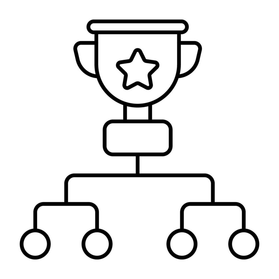 A linear design icon of trophy cup vector