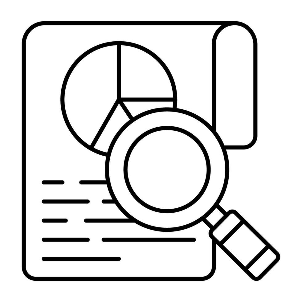Editable design icon of data analysis vector