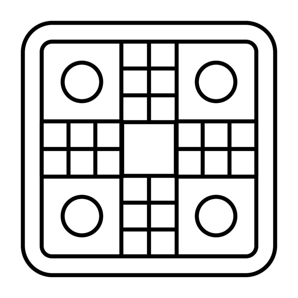 A linear design, icon of board game vector