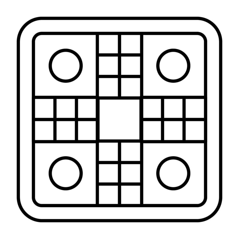 A linear design, icon of board game vector