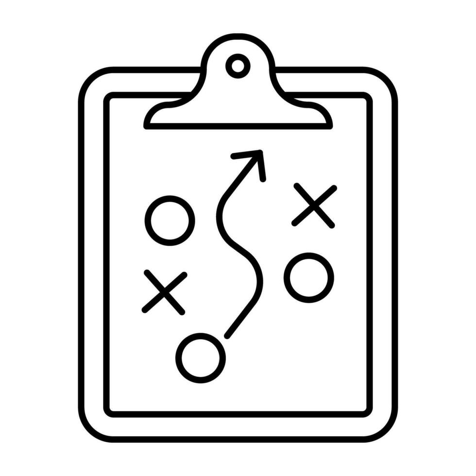 A linear design icon of stratagem vector