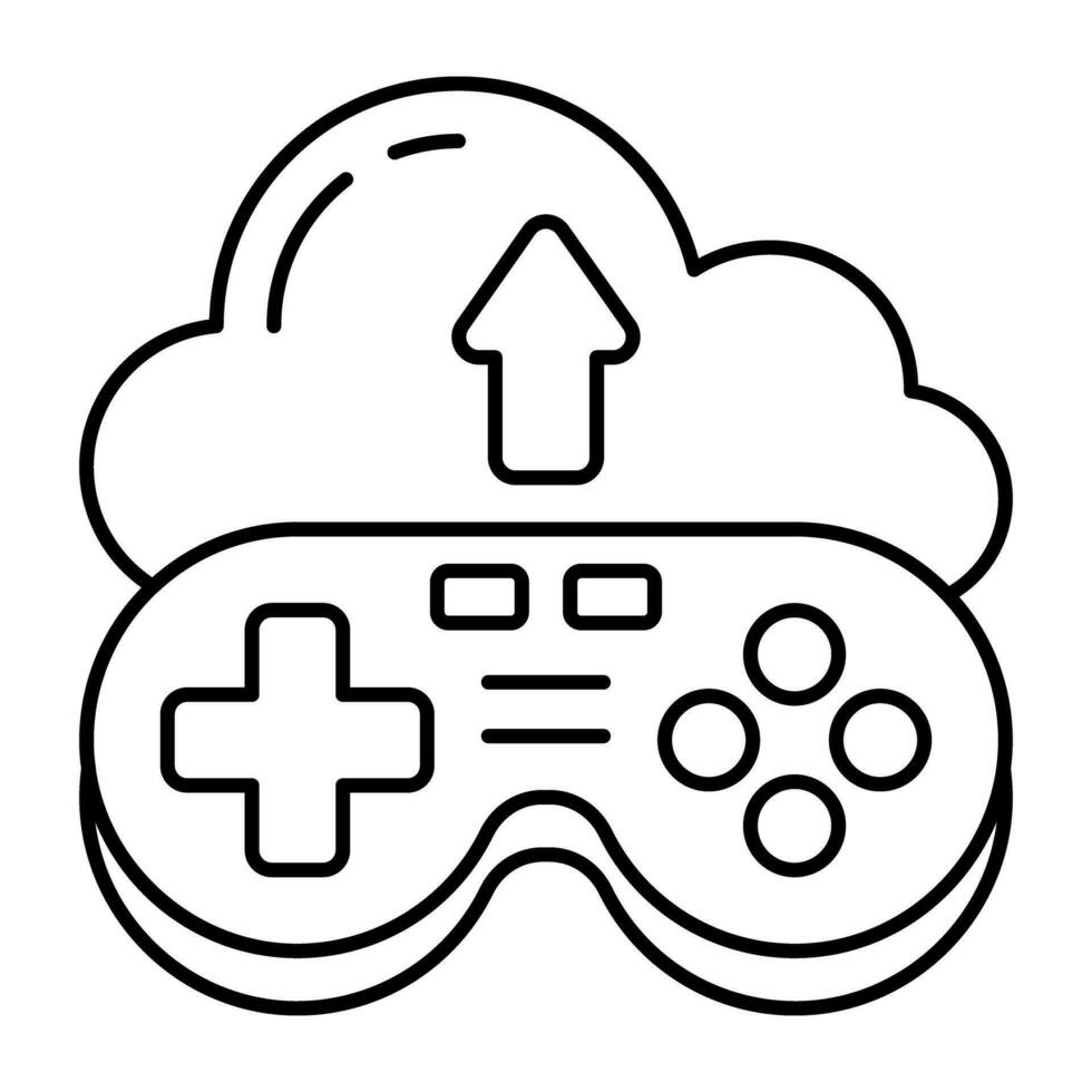 Modern design icon of cloud game upload vector