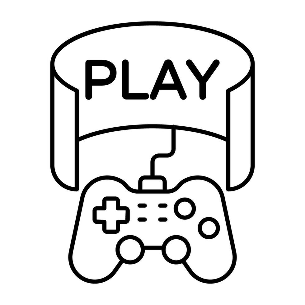 moderno diseño icono de jugar vídeo juego vector