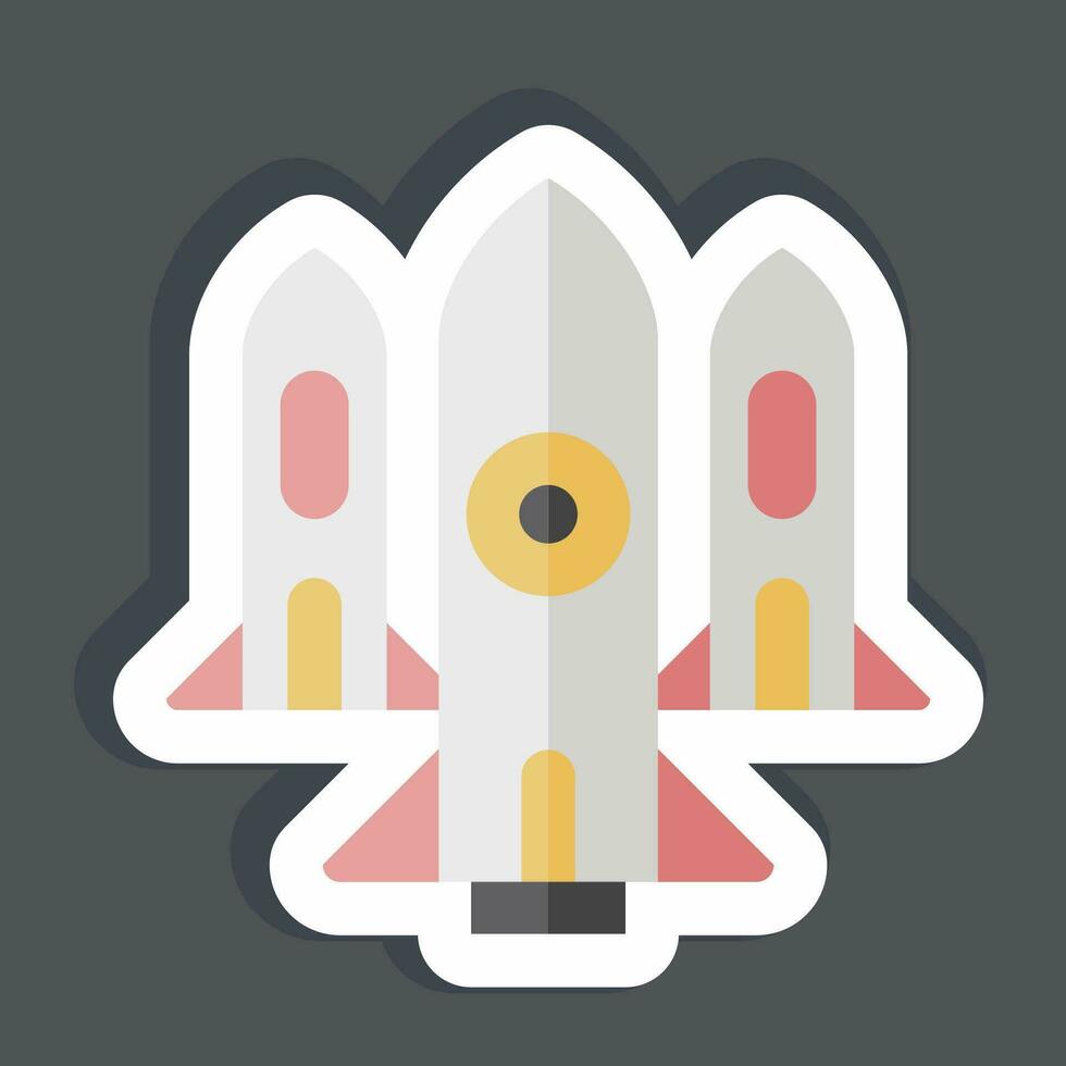 Sticker Nuclear. related to Military symbol. simple design editable. simple illustration vector
