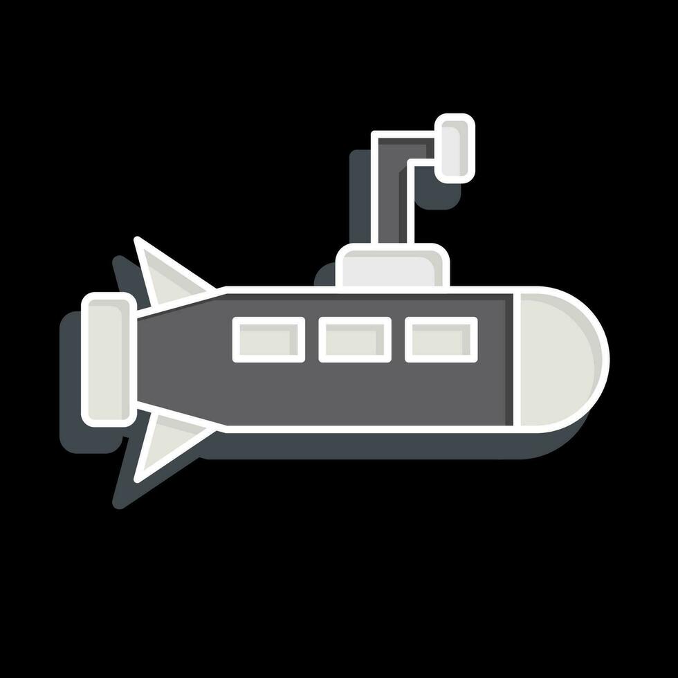Icon Submarine. related to Military symbol. glossy style. simple design editable. simple illustration vector