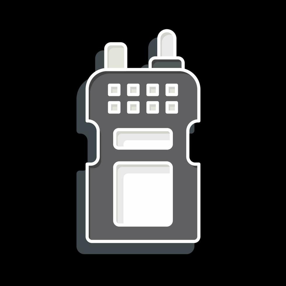 Icon Walkie Talkie. related to Military symbol. glossy style. simple design editable. simple illustration vector
