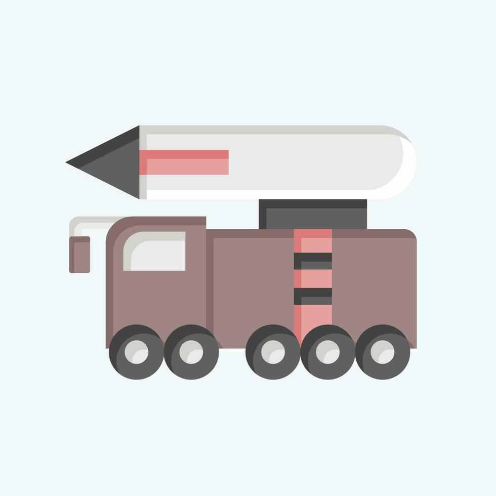 Icon Missile. related to Military symbol. flat style. simple design editable. simple illustration vector