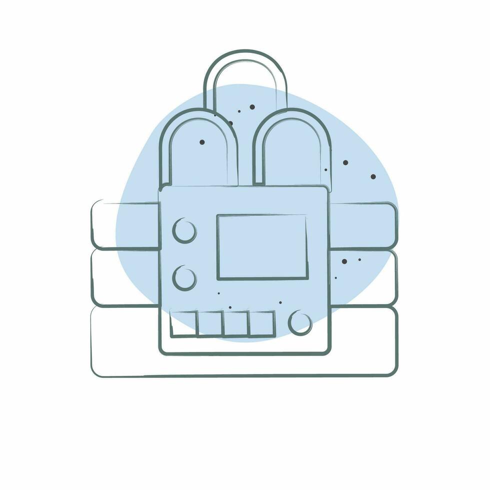 Icon Explosive. related to Military symbol. Color Spot Style. simple design editable. simple illustration vector