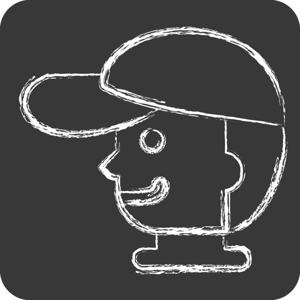 icono gorra. relacionado a golf símbolo. tiza estilo. sencillo diseño editable. sencillo ilustración vector