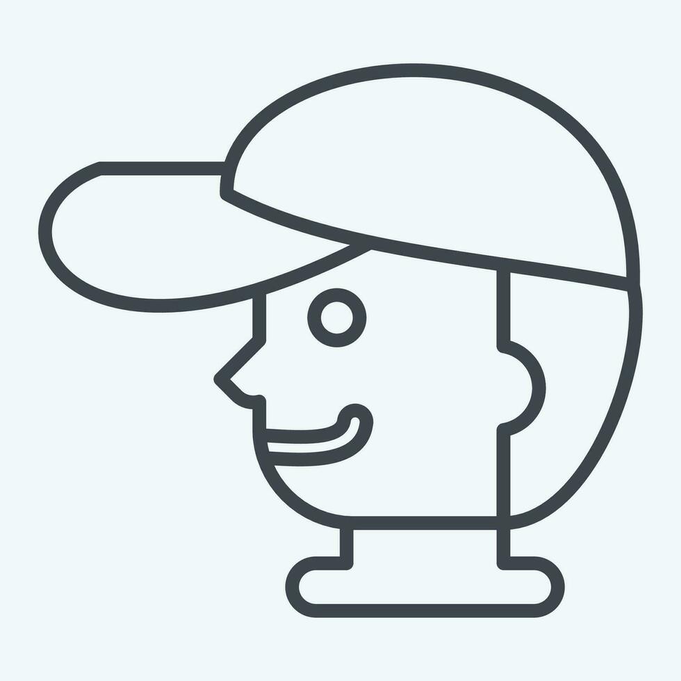 Icon Cap. related to Golf symbol. line style. simple design editable. simple illustration vector