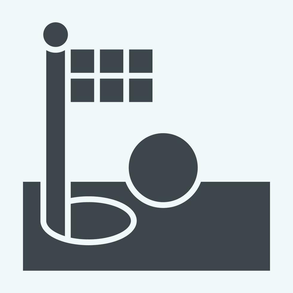 Icon Flag. related to Golf symbol. glyph style. simple design editable. simple illustration vector