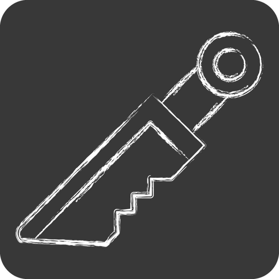 Icon Dagger. related to Military symbol. chalk Style. simple design editable. simple illustration vector