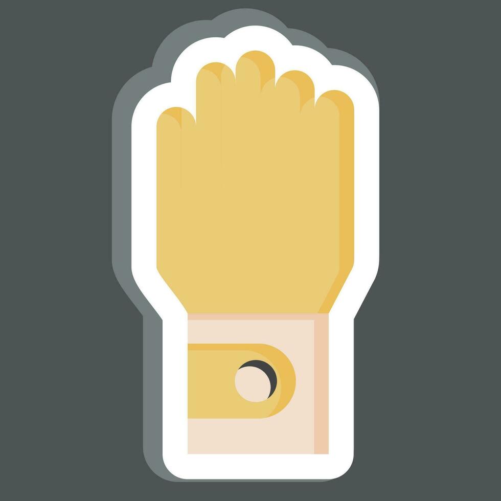 Sticker Gloves. related to Golf symbol. simple design editable. simple illustration vector