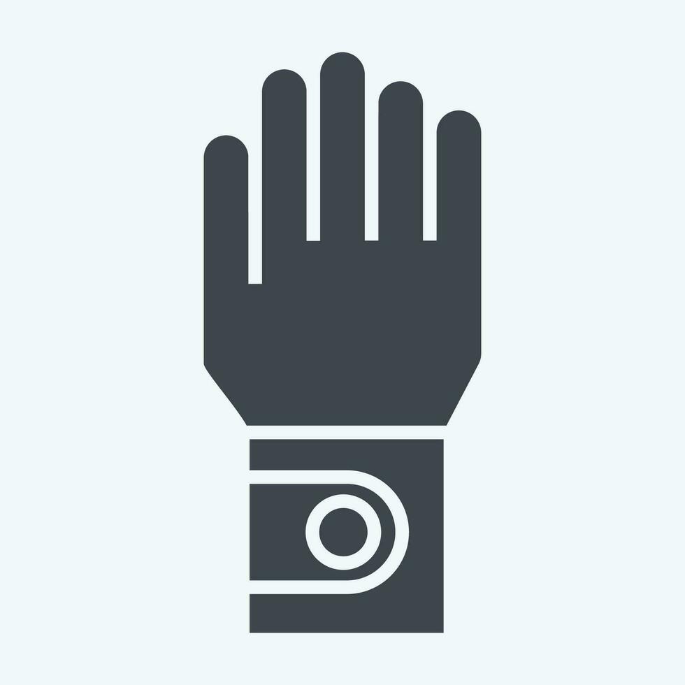 Icon Gloves. related to Golf symbol. glyph style. simple design editable. simple illustration vector