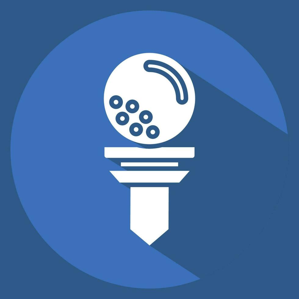 Icon Tees. related to Golf symbol. long shadow style. simple design editable. simple illustration vector