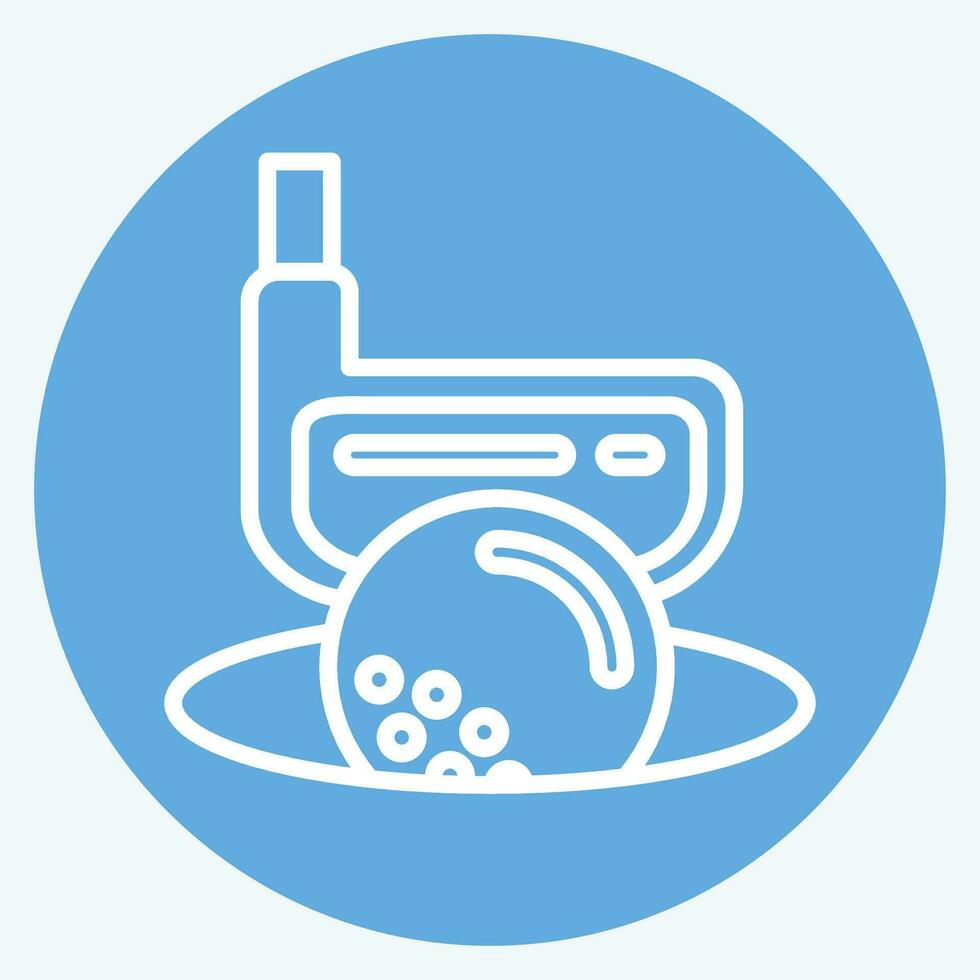 Icon Hole in One. related to Golf symbol. blue eyes style. simple design editable. simple illustration vector