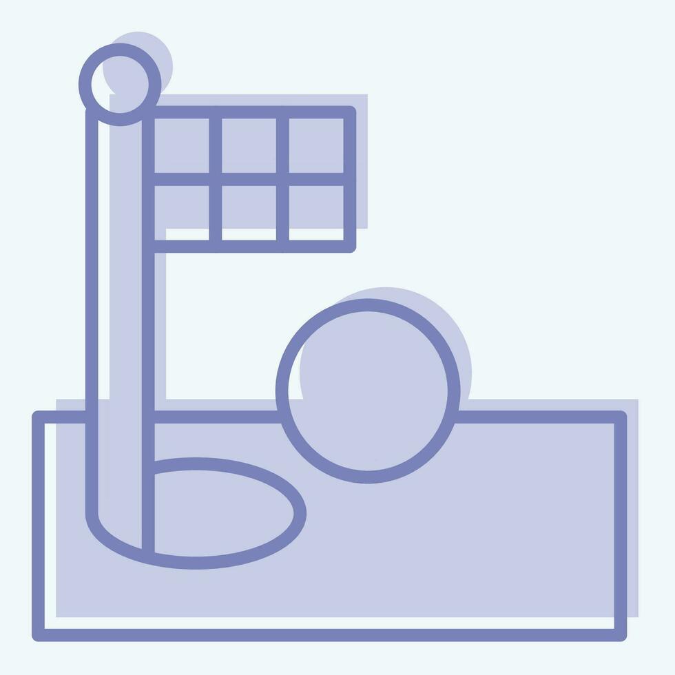 Icon Flag. related to Golf symbol. two tone style. simple design editable. simple illustration vector