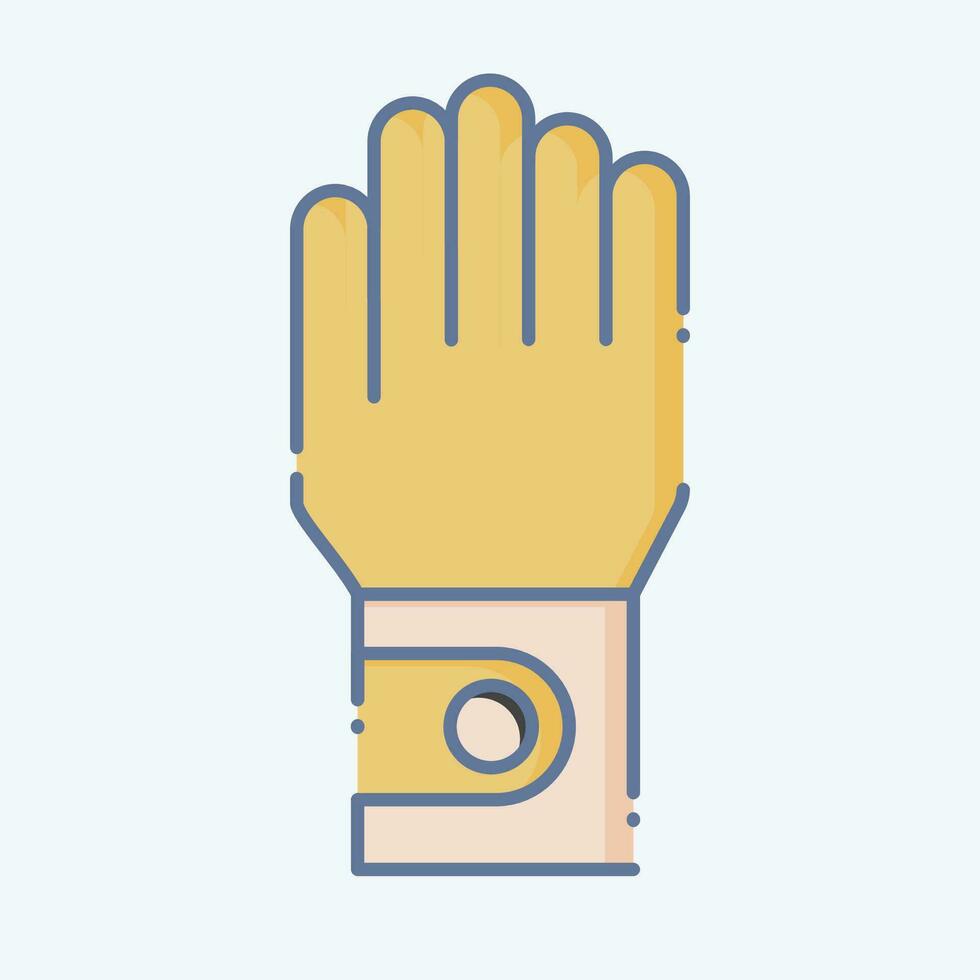 Icon Gloves. related to Golf symbol. doodle style. simple design editable. simple illustration vector