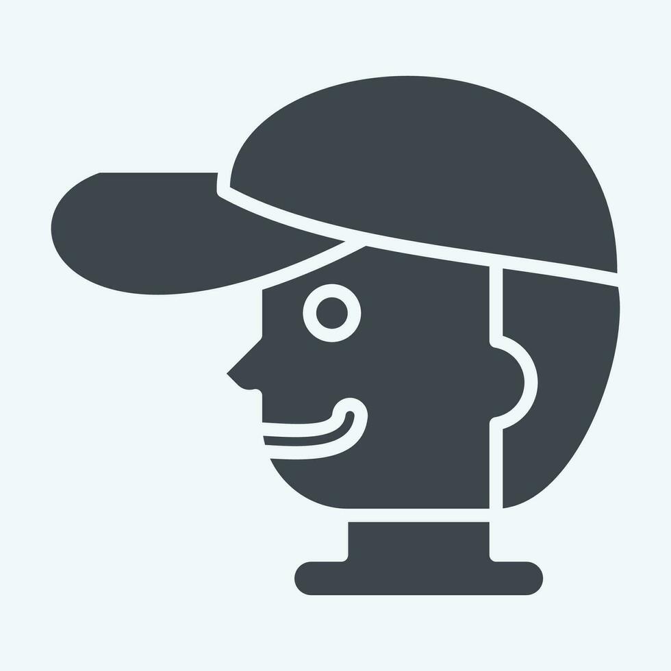 Icon Cap. related to Golf symbol. glyph style. simple design editable. simple illustration vector