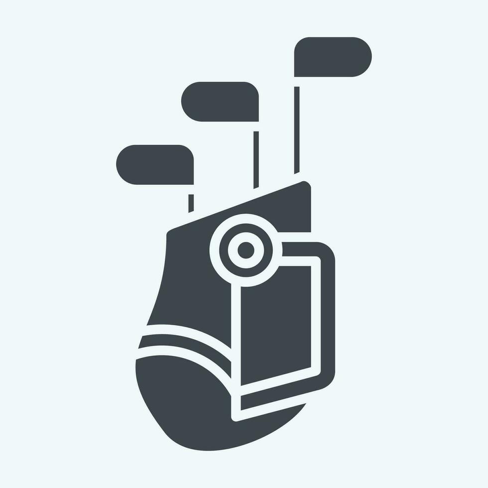 Icon Golf Bag. related to Golf symbol. glyph style. simple design editable. simple illustration vector