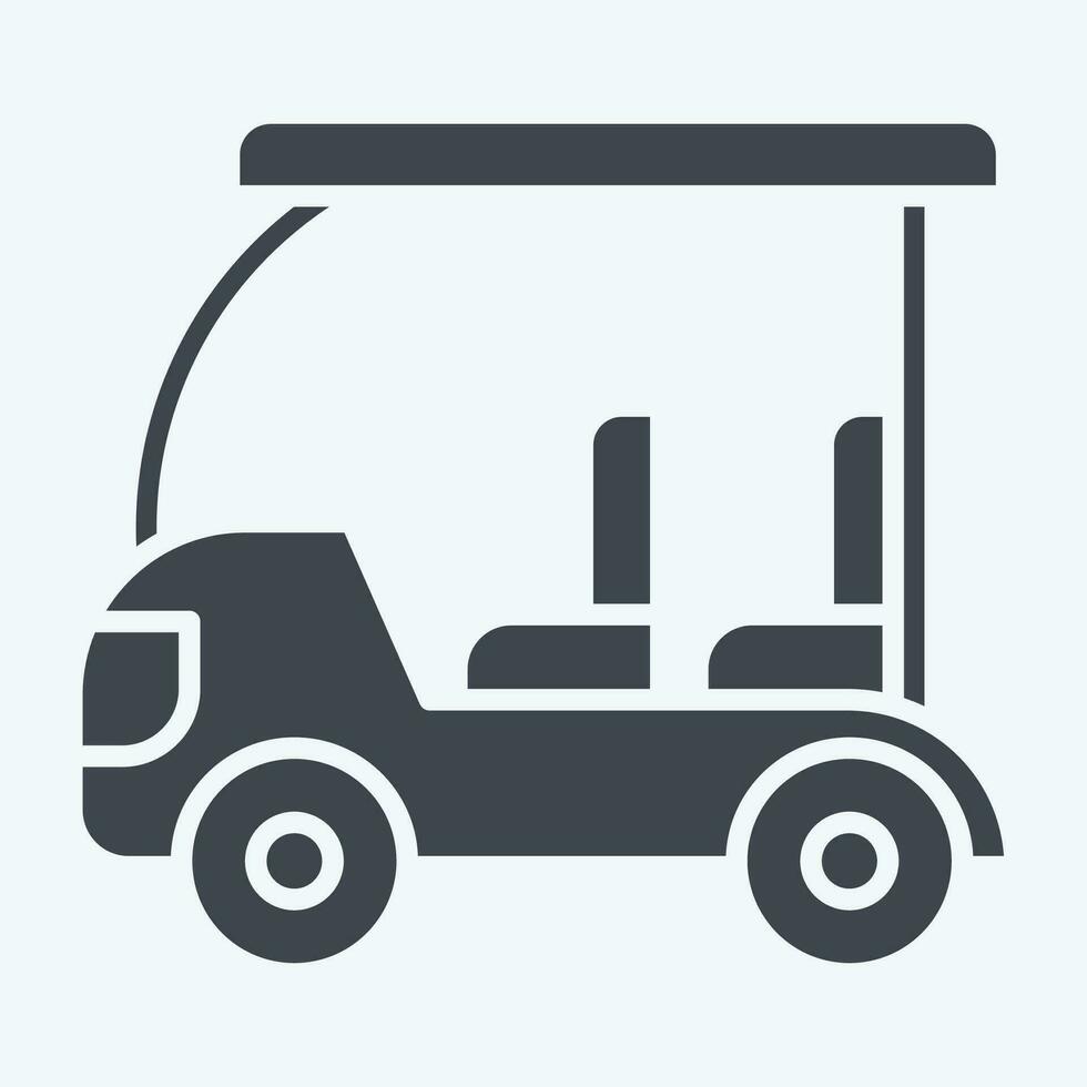 Icon Golf Cart. related to Golf symbol. glyph style. simple design editable. simple illustration vector