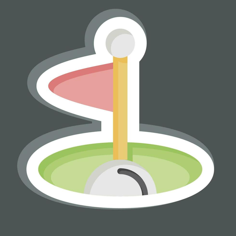 Sticker Hole. related to Golf symbol. simple design editable. simple illustration vector