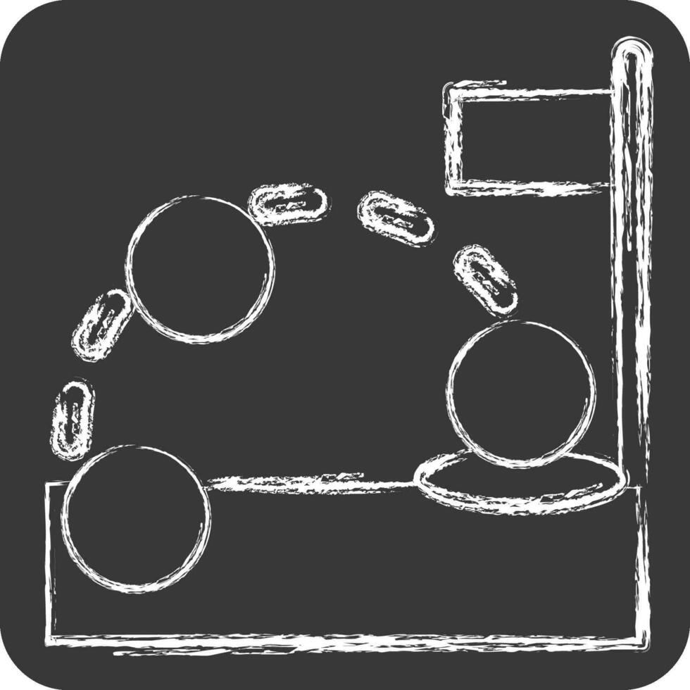 Icon Golf Strategy. related to Golf symbol. chalk Style. simple design editable. simple illustration vector