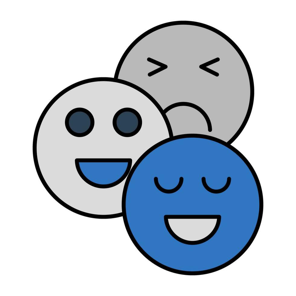 A creative design icon of emojis vector