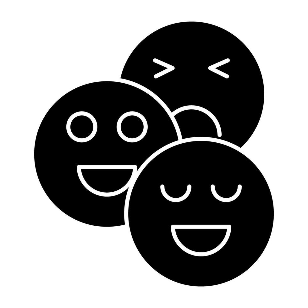 A creative design icon of emojis vector