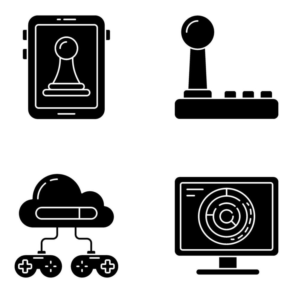 Pack of Game Equipment Solid Icons 25394028 Vector Art at Vecteezy