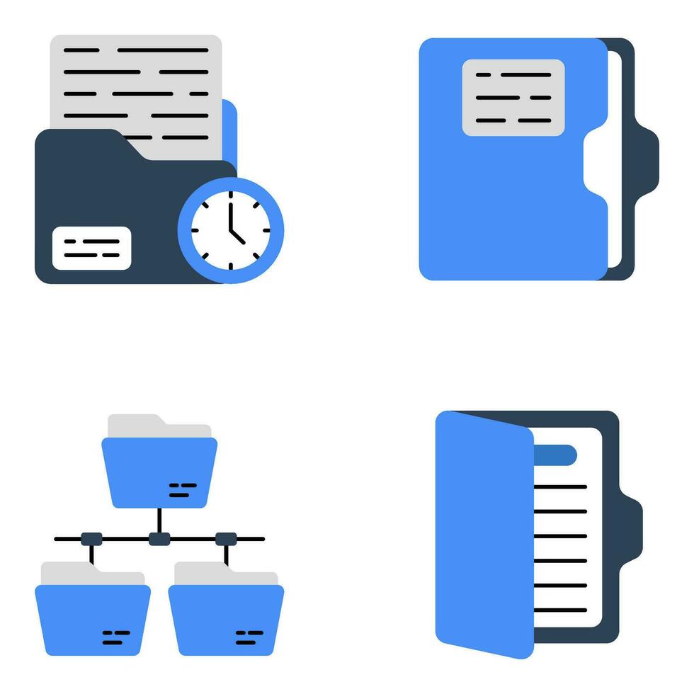 Pack of Docks Flat Icons vector