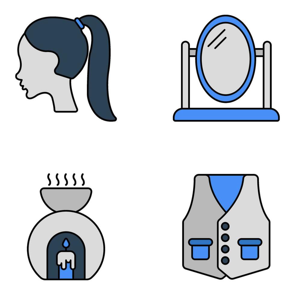Pack of Fashion and Beauty Flat Icons vector